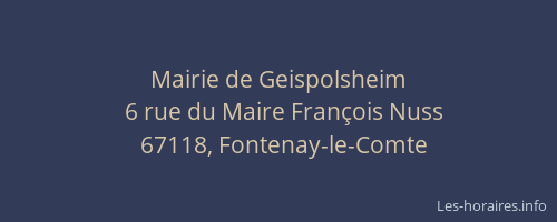 Mairie de Geispolsheim