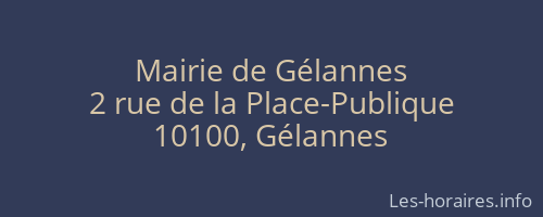 Mairie de Gélannes