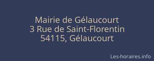 Mairie de Gélaucourt