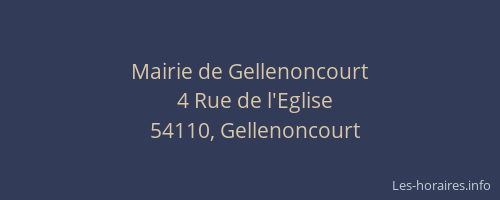 Mairie de Gellenoncourt