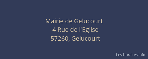Mairie de Gelucourt