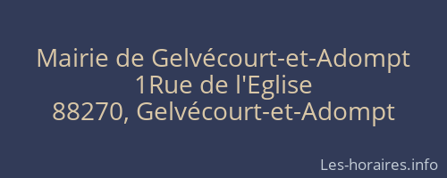Mairie de Gelvécourt-et-Adompt