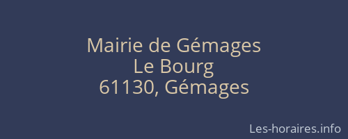 Mairie de Gémages