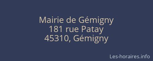 Mairie de Gémigny