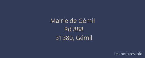 Mairie de Gémil