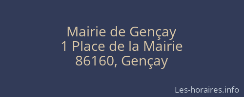 Mairie de Gençay