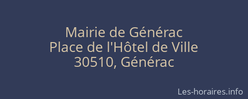 Mairie de Générac
