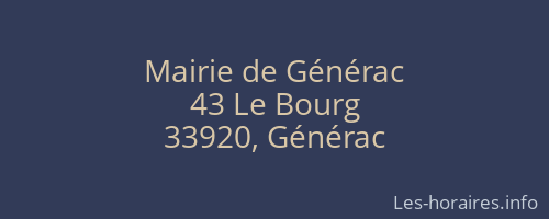 Mairie de Générac