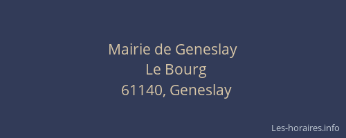 Mairie de Geneslay