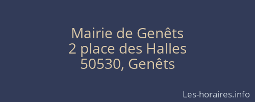 Mairie de Genêts