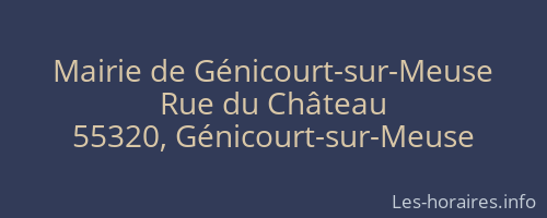 Mairie de Génicourt-sur-Meuse