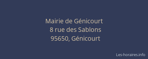 Mairie de Génicourt