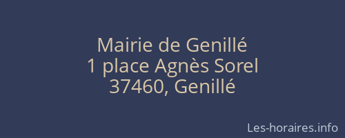 Mairie de Genillé