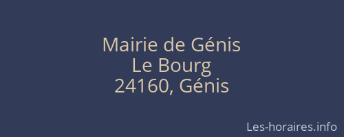 Mairie de Génis