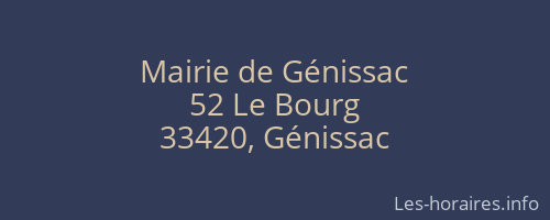 Mairie de Génissac