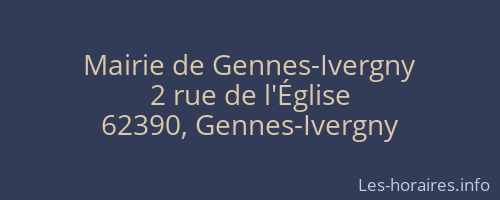 Mairie de Gennes-Ivergny