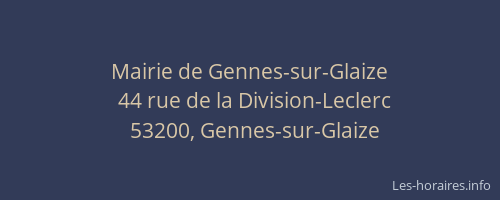 Mairie de Gennes-sur-Glaize