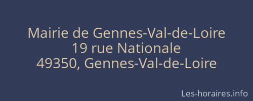 Mairie de Gennes-Val-de-Loire