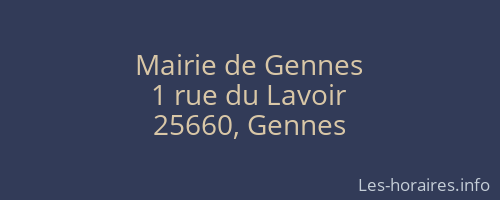 Mairie de Gennes