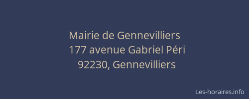 Mairie de Gennevilliers