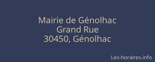 Mairie de Génolhac