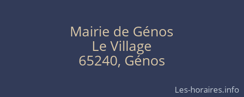 Mairie de Génos