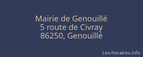 Mairie de Genouillé