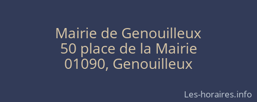 Mairie de Genouilleux