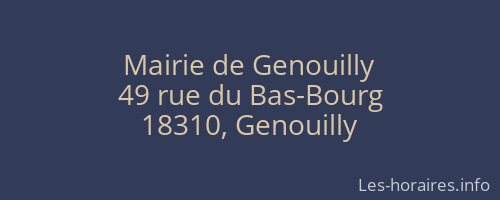 Mairie de Genouilly