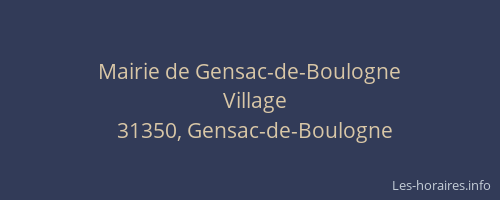 Mairie de Gensac-de-Boulogne