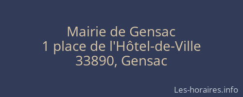 Mairie de Gensac