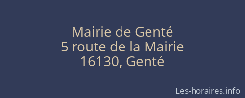 Mairie de Genté