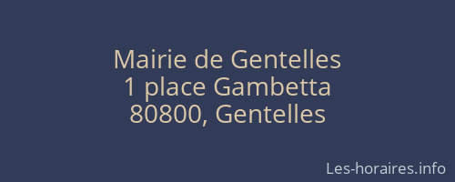 Mairie de Gentelles