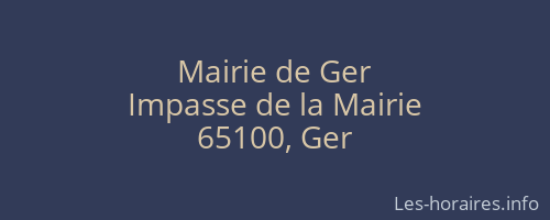 Mairie de Ger