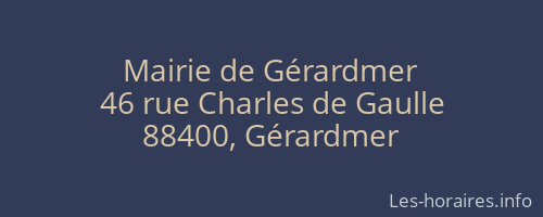 Mairie de Gérardmer