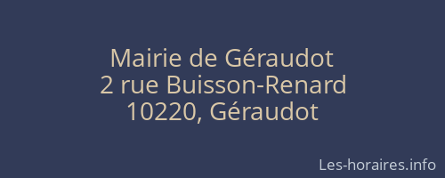 Mairie de Géraudot