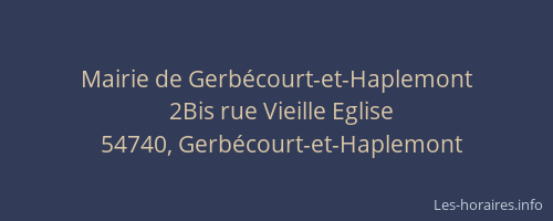 Mairie de Gerb&eacute;court-et-Haplemont