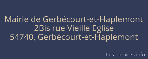 Mairie de Gerbécourt-et-Haplemont