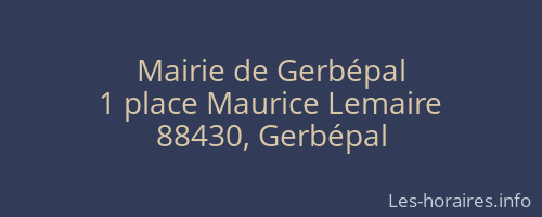 Mairie de Gerbépal