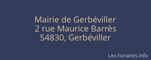 Mairie de Gerbéviller