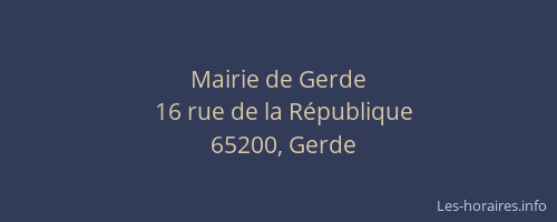 Mairie de Gerde
