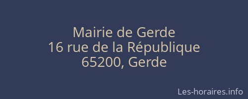 Mairie de Gerde