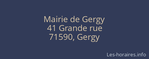 Mairie de Gergy