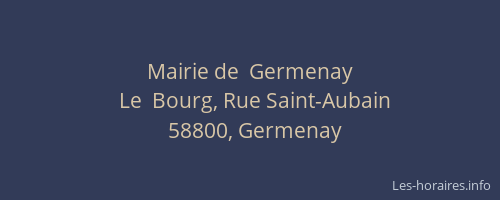 Mairie de  Germenay