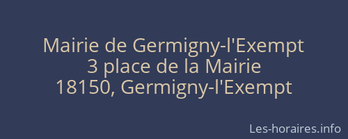 Mairie de Germigny-l'Exempt