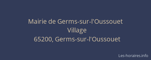 Mairie de Germs-sur-l'Oussouet
