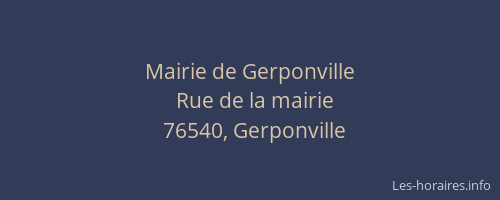 Mairie de Gerponville