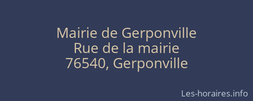 Mairie de Gerponville