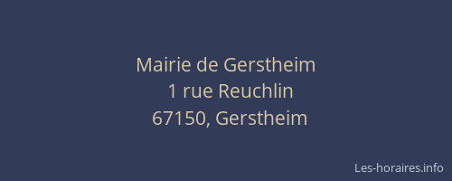 Mairie de Gerstheim