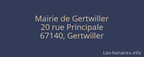 Mairie de Gertwiller